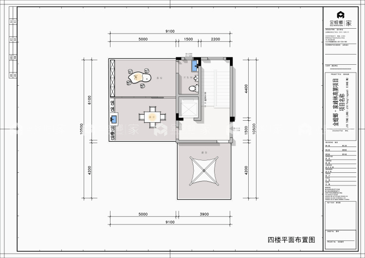 410平峰林高第法式风格-平面布置图