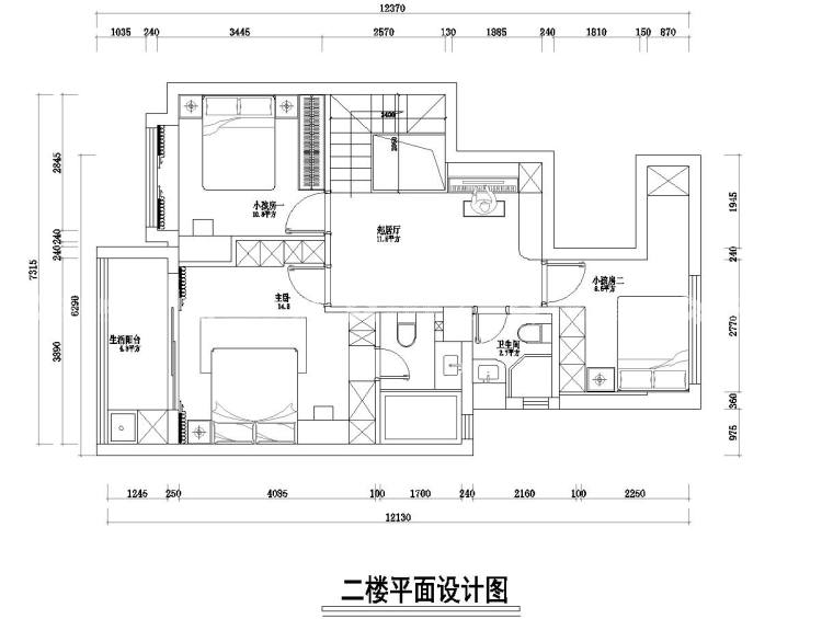 150平禧瑞风华现代风格-平面布置图