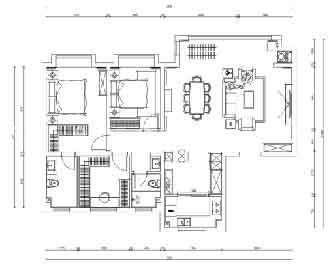 144平天玺小区美式风格-平面布置图