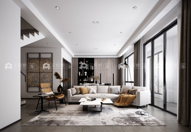 140平招商学府现代风格-餐厅效果图及设计说明