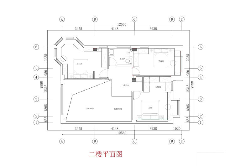 430平万晟阳光城现代复式-平面布置图