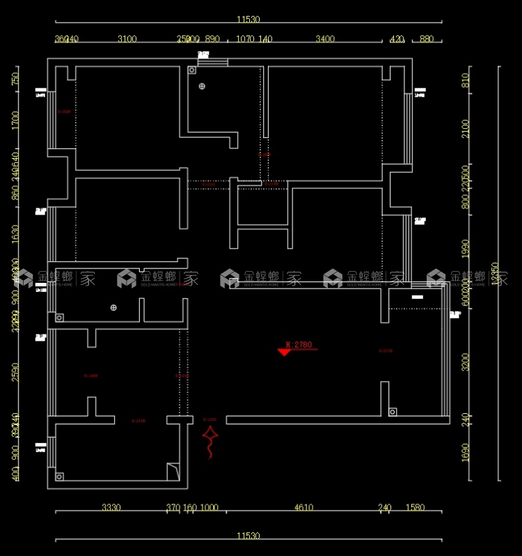 146m²蓝天铂宫简约四房现代风格-业主需求