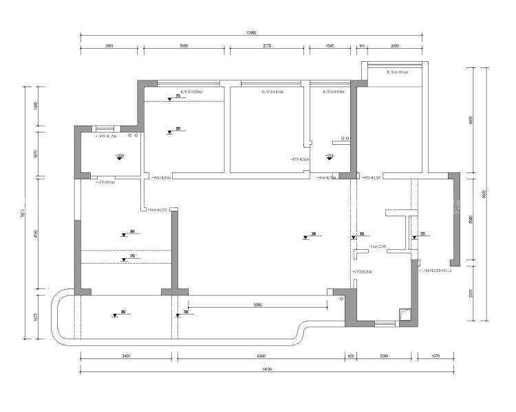 140平国宾上林栖田园风-业主需求&原始结构图