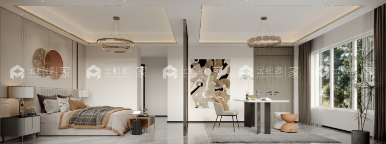 230平幸福里别墅现代风格-卧室效果图及设计说明