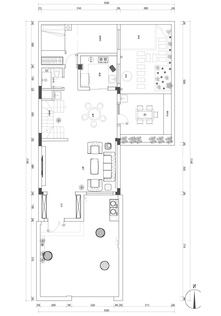 300平廖河惠谷新中式风格-平面布置图