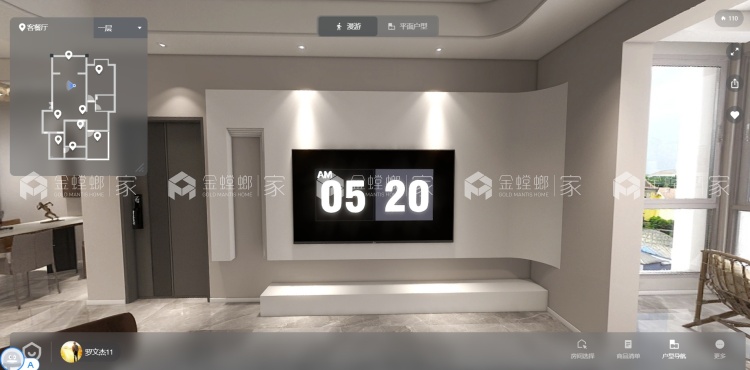 148平滨湖国际现代风格-空间效果图