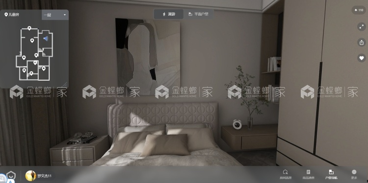 148平滨湖国际现代风格-空间效果图