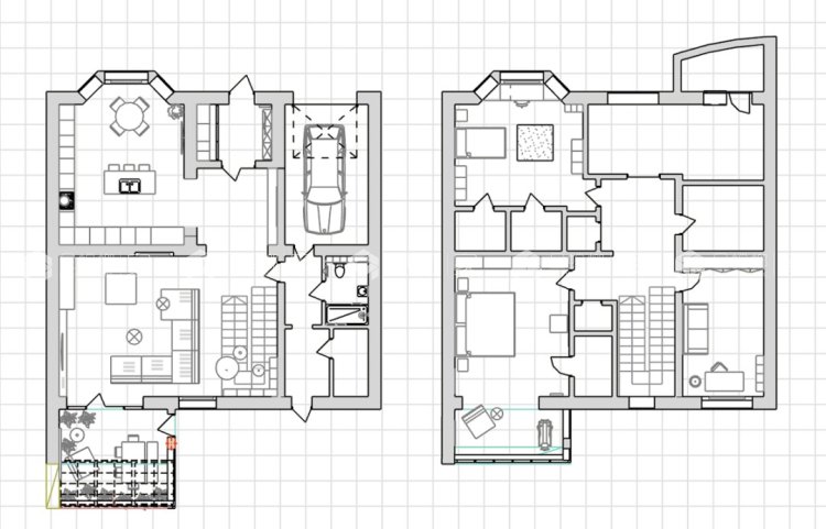 194平自建房现代简约-平面布置图