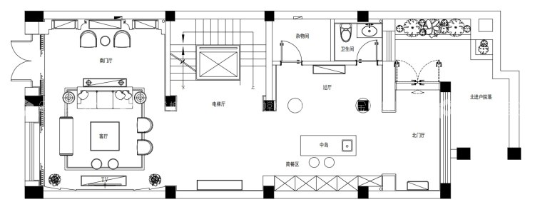 600平北城美墅现代简约风格-平面布置图
