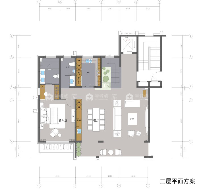 550平方双汇金誉府新中式风格-平面布置图