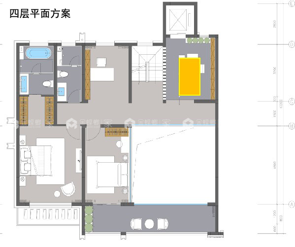 550平方双汇金誉府新中式风格-平面布置图