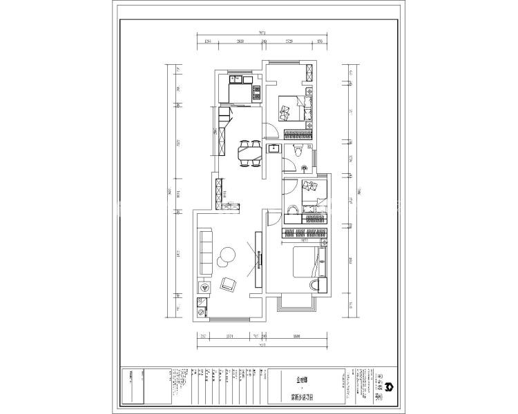 115平金谷阳光地带现代简约风-平面布置图