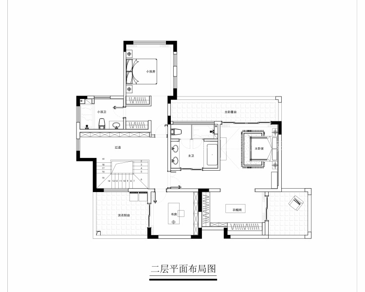 320平玉山城臻园现代简约案例-平面布置图