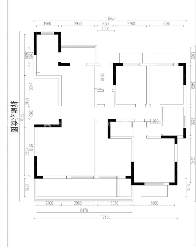 170平如意花园现代极简风-平面布置图