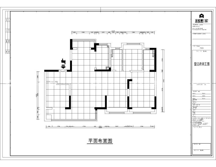 140平望江府意式轻奢风格-平面布置图