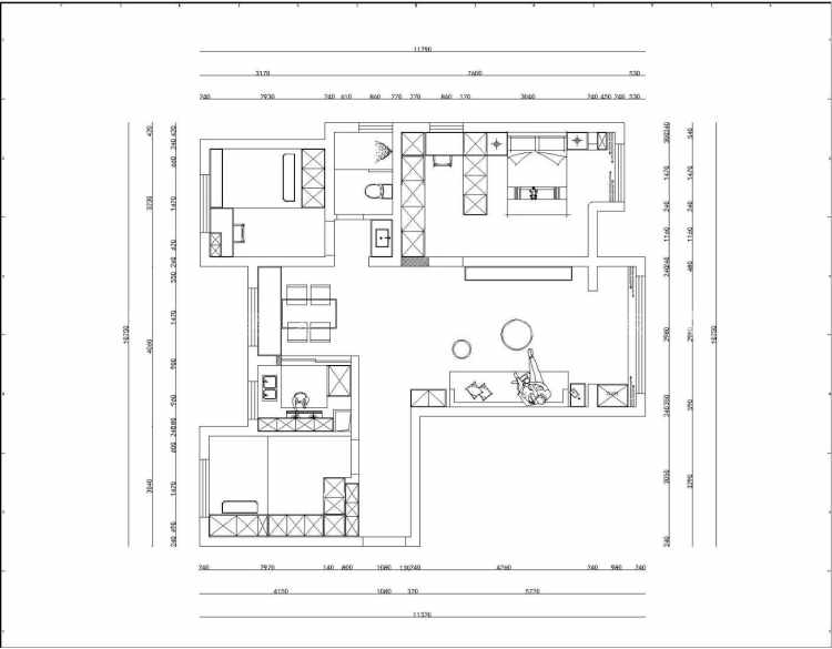 125平洺悦府现代原木风格-平面布置图