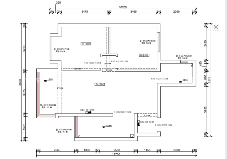 60朗悦里现代极简-业主需求&原始结构图