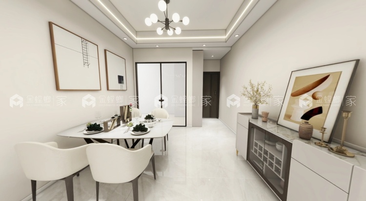 77平嘉州长卷现代简约-餐厅效果图及设计说明