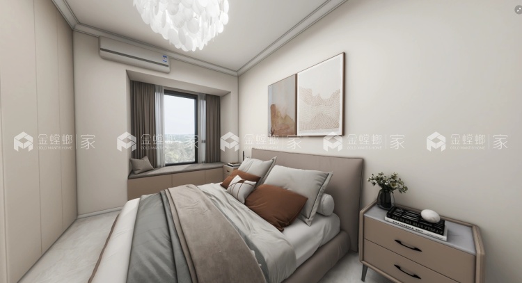77平嘉州长卷现代简约-卧室效果图及设计说明