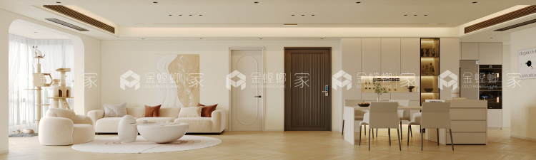 131平如意江南奶油风-空间效果图