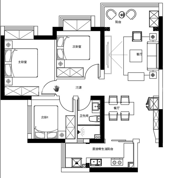 72平繁花里现代简约-平面设计图及设计说明
