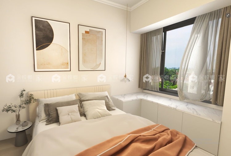 72平繁花里现代简约-卧室效果图及设计说明