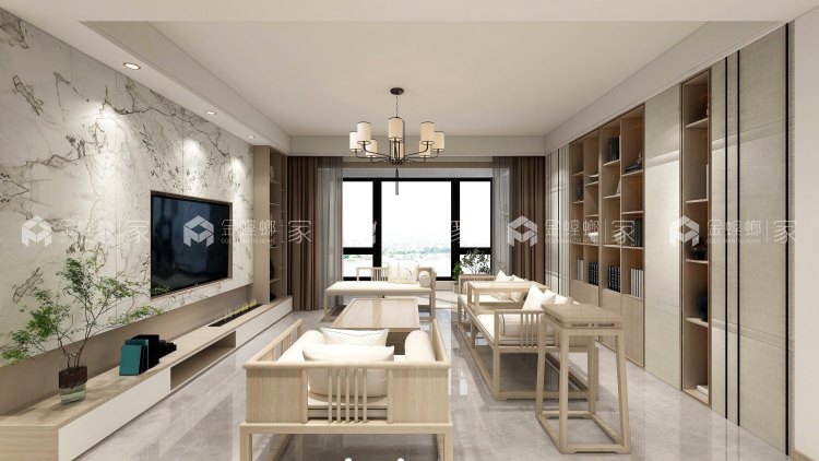建业新著 新中式-空间效果图