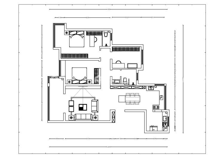嘉业城市花园现代简约作品-平面布置图