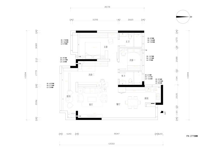建业新筑-平面布置图