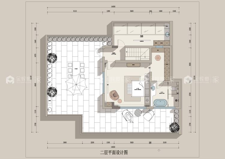 240 平正弘新城意式轻奢风格-平面布置图