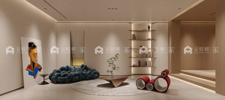 220m²现代风住宅设计-空间效果图