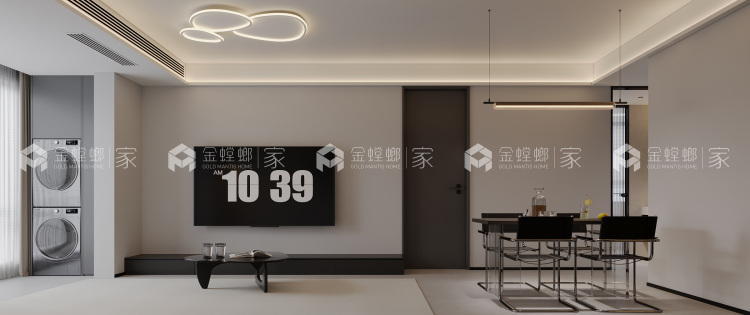 现代黑白灰简约-平面布置图