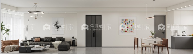 现代极简|黑白灰-空间效果图