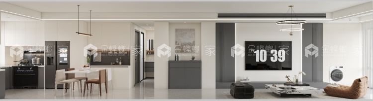 现代极简|黑白灰-空间效果图