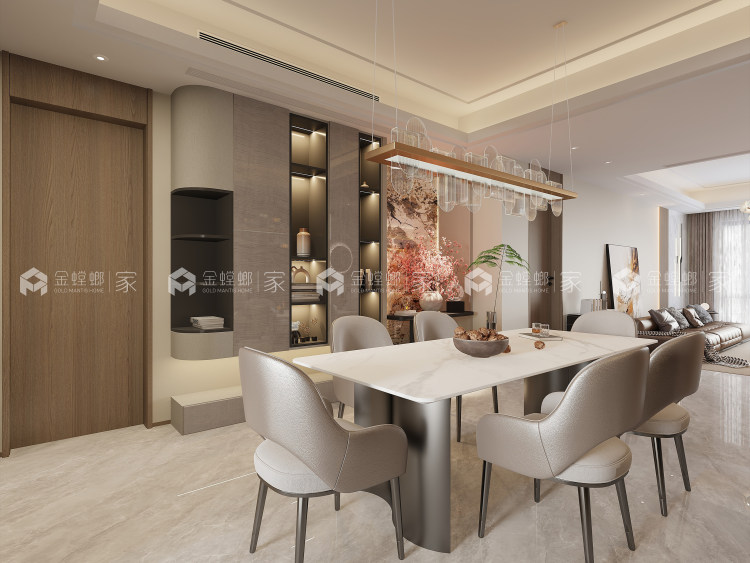 花语堂175㎡现代轻奢风-空间效果图