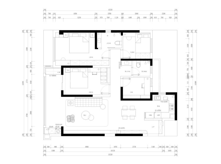 148 保利文化广场 现代意式-平面布置图