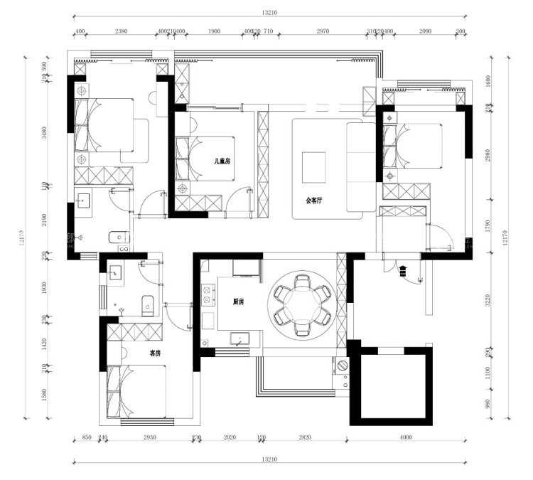 143中建元熙府 现代简约-平面布置图