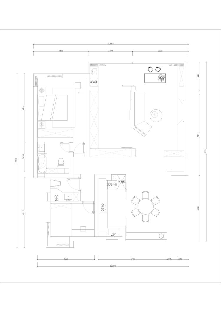 简单舒适的家-平面布置图