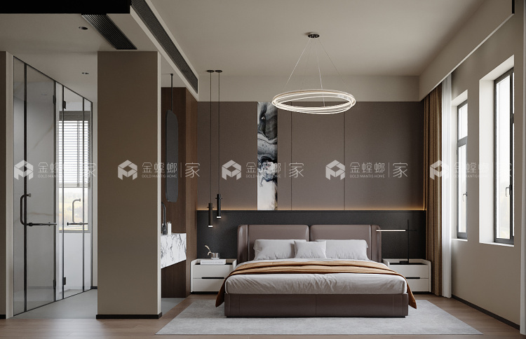 中央景城-意式简约-卧室效果图及设计说明