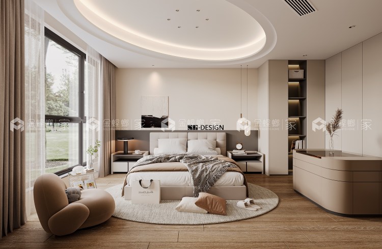 180平香湖印月现代风格-空间效果图