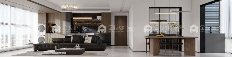 130平天健和景现代意式风格-空间效果图