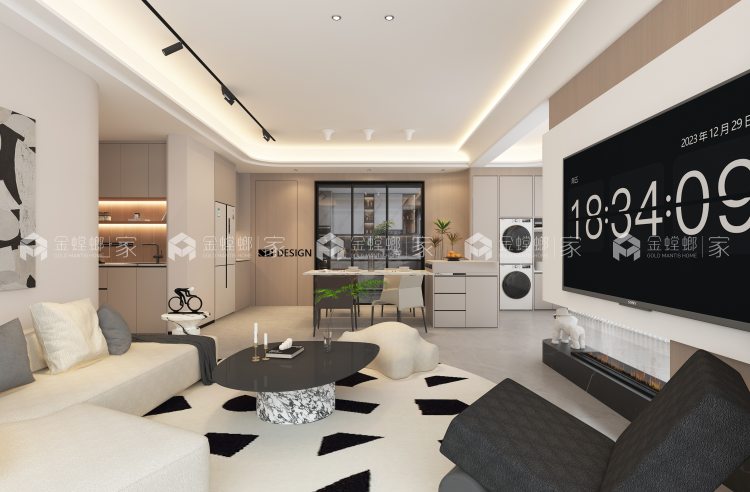 180平香湖印月现代风格-平面布置图