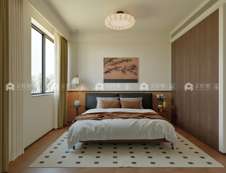 119平天都花园现代中古风格-空间效果图