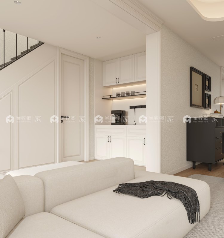 220平复式星湖花园轻法风格-空间效果图