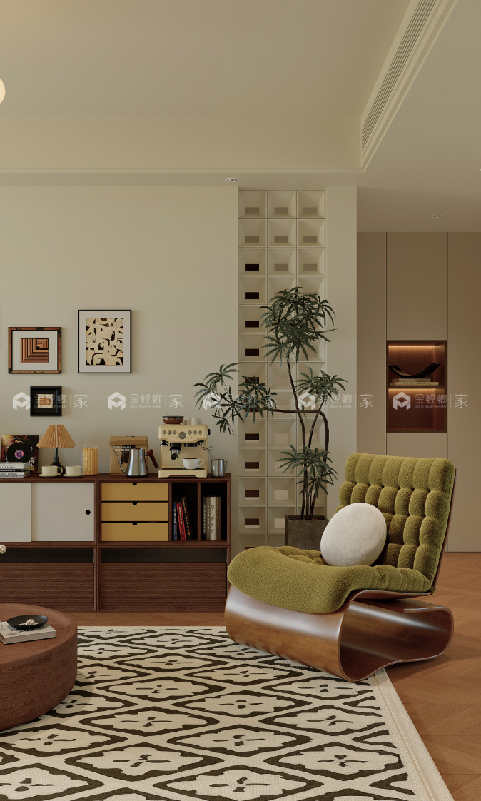 119平天都花园现代中古风格-空间效果图