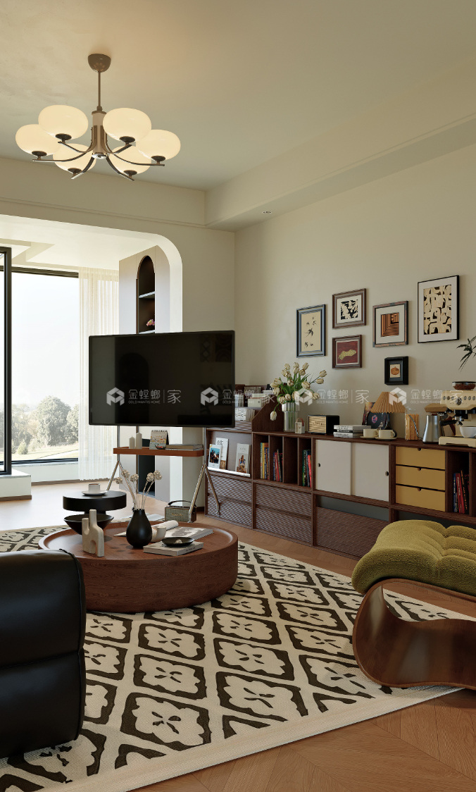 119平天都花园现代中古风格-空间效果图