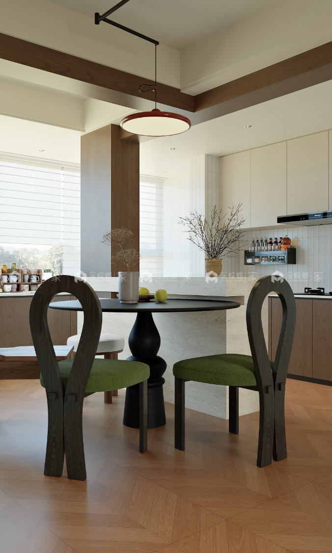 119平天都花园现代中古风格-空间效果图