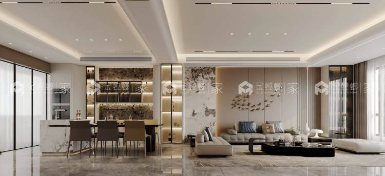 330㎡群贤府意式轻奢-空间效果图