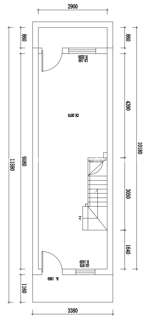 100平山塘街名宅侘寂中式风格-业主需求&原始结构图