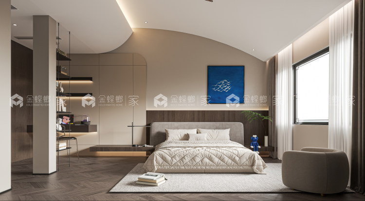 800平平门里意式极简风格-空间效果图